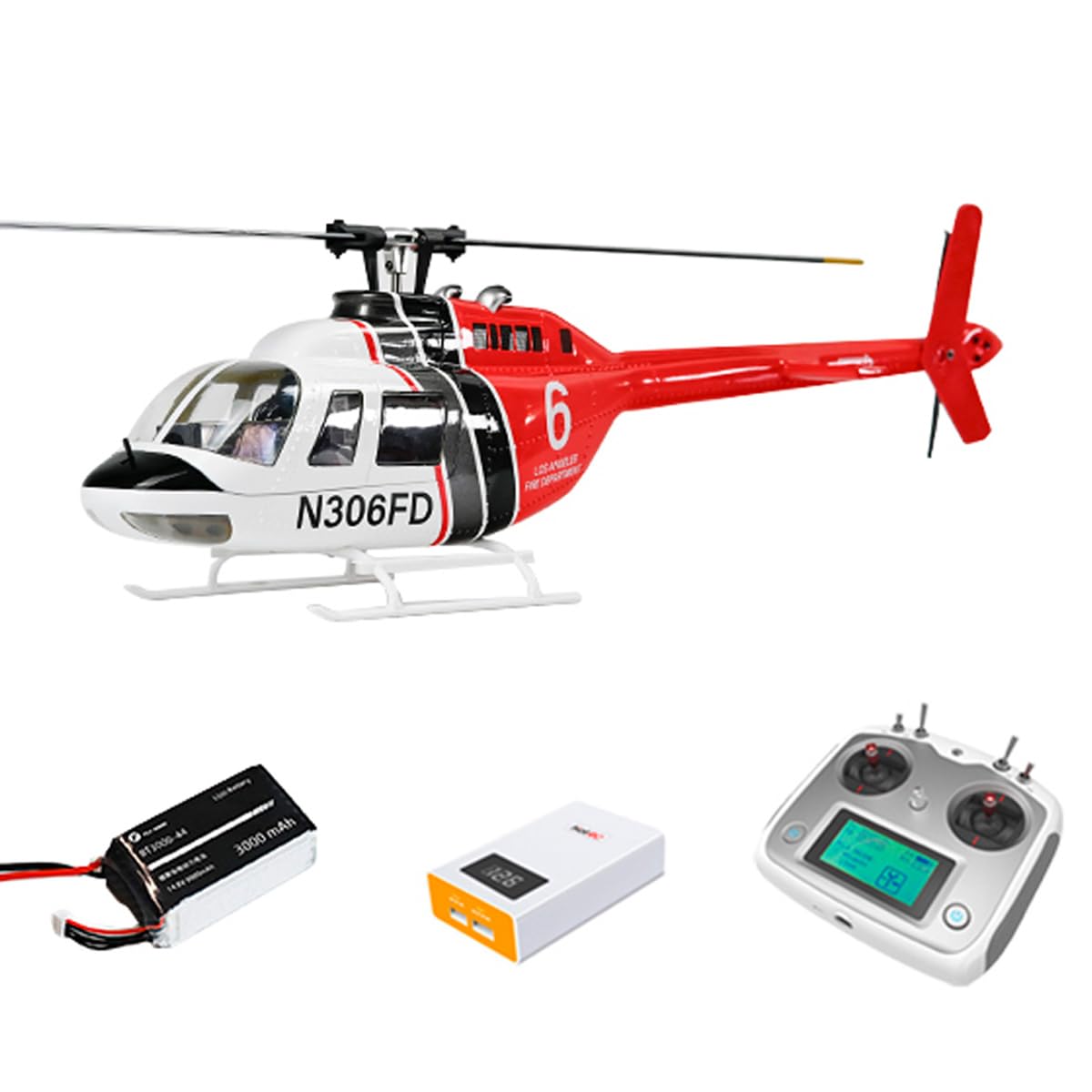 FW Bell-206-V3 RC helikopter dla dorosłych, klasa 470 2,4 G 6CH wojskowy helikopter RC model z kontrolerem lotu H1, statek powietrzny bez baterii. Nadajnik, zabawka, prezenty -RNP