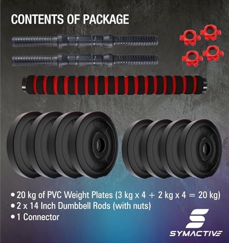 Amazon Symactive 20 Kg 3-in-1 Convertible Dumbbells - Image 7