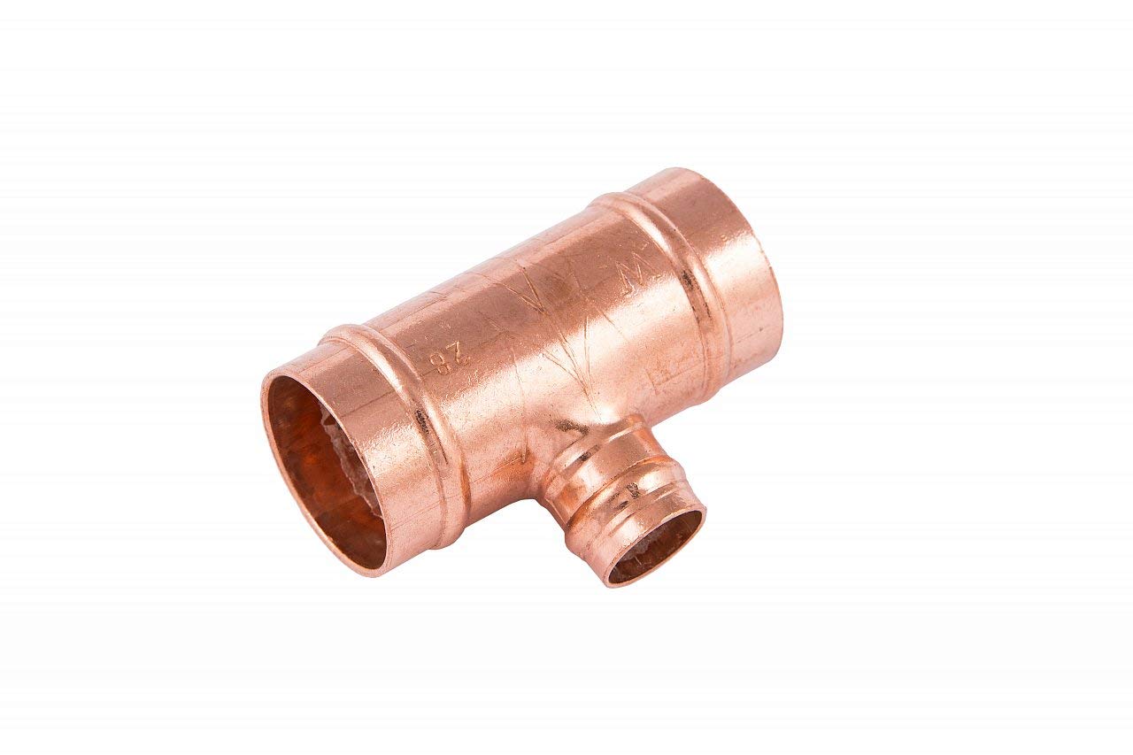 COMAP 72174 22mm x 22mm x 15mm Solder Ring Unequal Tee - Plumbing Fitting
