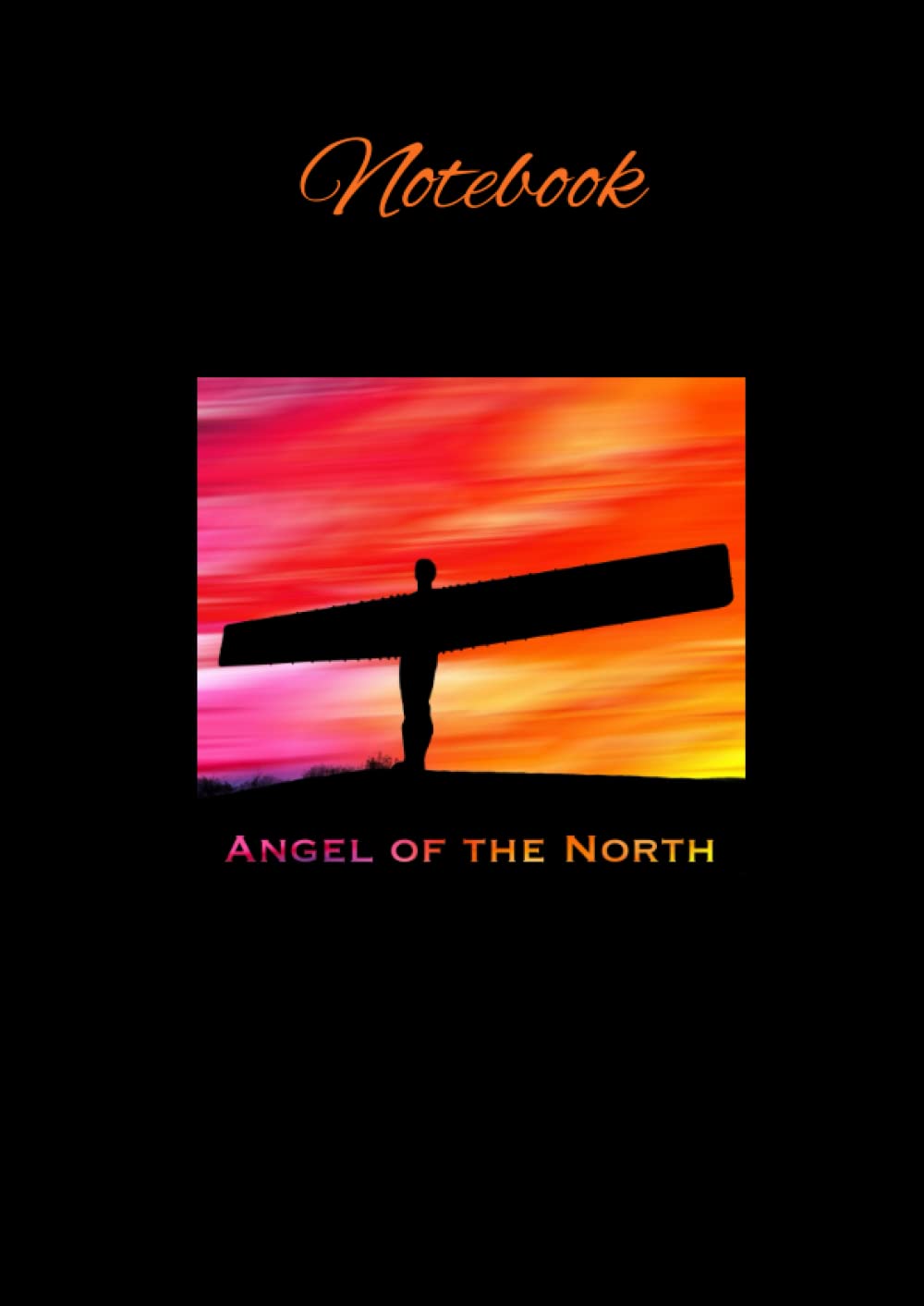 A4 Angel of the North Notebook 140 pages: Blank lined paper
