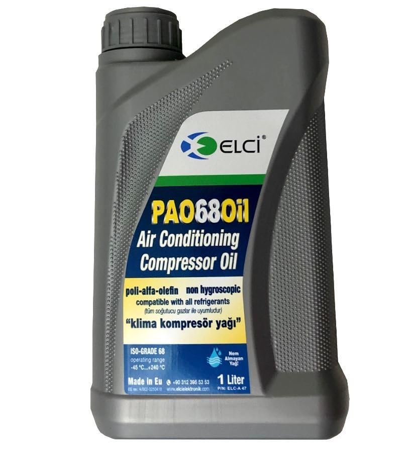 Kompressoröl | PAO 68 Öl | Universeller Klimakompressoröl | 1 Liter | vollsynthetisch, nicht hygroskopisch | Auto | Starka