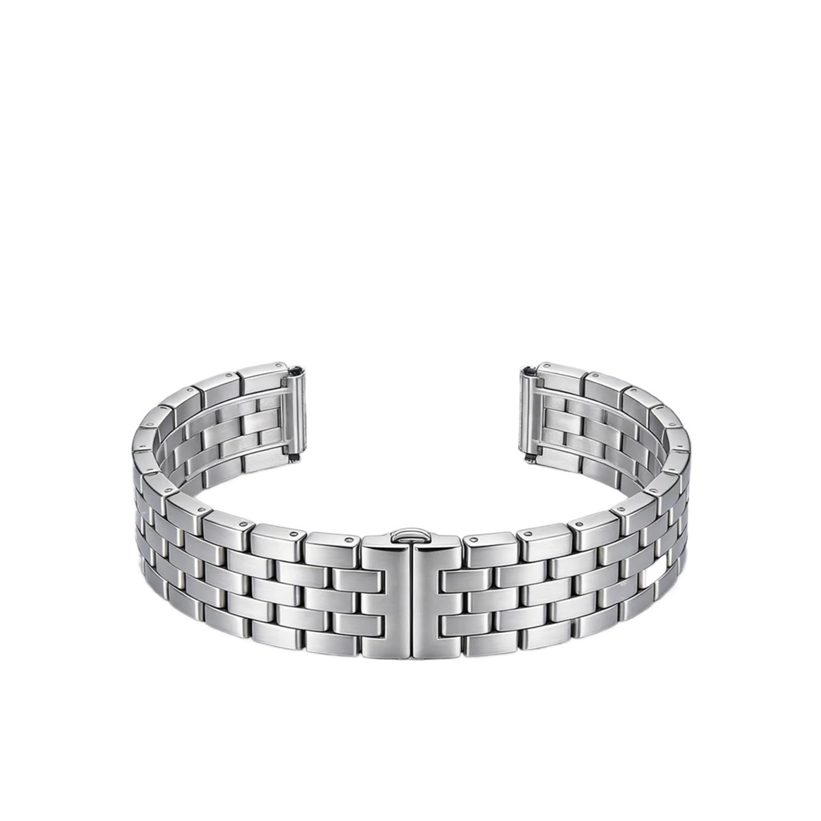 Cinturino di ricambio per orologio, in acciaio inox, 18 mm, 19 mm, 20 mm, 21 mm, 22 mm, 3 file