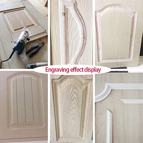 HUHAO 1/4" Shank Milling Cutter Wood Carving Door Frame Router Bit Cutter Bevel CNC Cabinet Door Pattern Sculpture Endmill Carbide Mill Cutter CNC Router Bit Woodworking Tools(NO.9153; 1/4*25) - Image 5