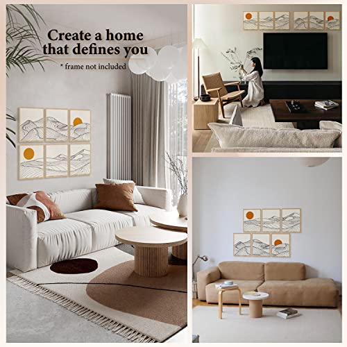 97 Decor Japandi Home Decor - Minimalist Japanese Wall Art, Japandi Style Decor, Mountain Line Art Wall Decor Boho, Minimalistic Posters Japanese Decorations, Rising Sun Bedroom Print (8X10 Unframed) #TOP2