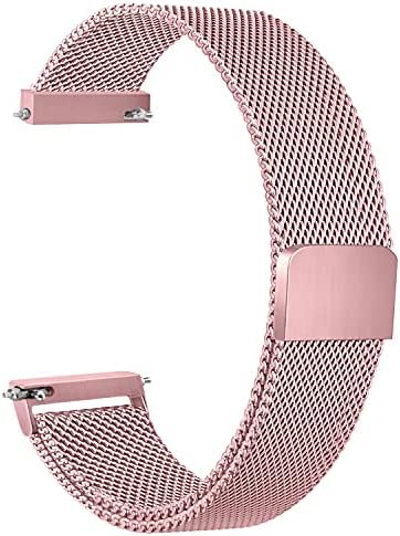 KINOFTcompatible for Amazfit Pop/GTR 42mm/Bip 3 Pro/Bip 3/Bip S/Bip S Lite smartwatch bands Stainless Steel Magnetic Clasp Strap - Quick-Release, Stylish & Durable Band 20mm Width Wrsitbands