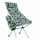 Campingstuhl Multifunktions Klapp Camouflage Camping Angeln Strand Wandern Lounge Stuhl for den Außenbereich, Heavy Duty und Durable Für Camping, Im Freien (Color : Green Camouflage)