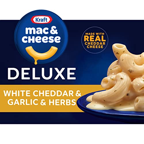 Kraft Deluxe White Cheddar & Garlic & Herbs Macaroni And Cheese Meal (11.9 Oz Box) #TOP14