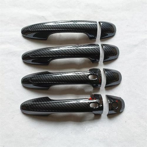 Cubiertas manija puerta ABS efecto carbono para Toyota Hilux Revo Rocco 2016-2023