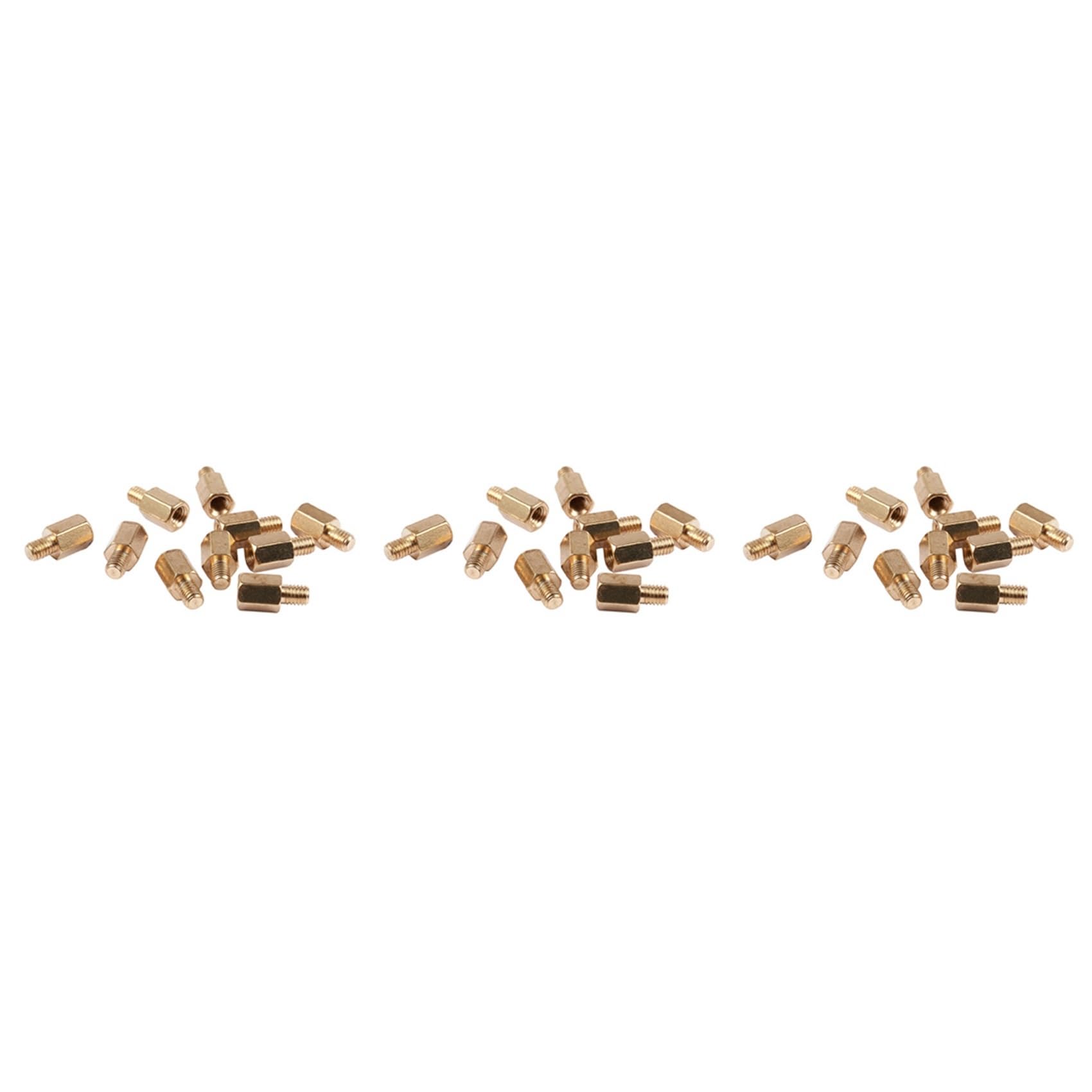 Jnchdghwa Gold Tone 30 Pcs Pc Pcb Motherboard Brass Standoff Hexagonal Spacer M3 6+4Mm