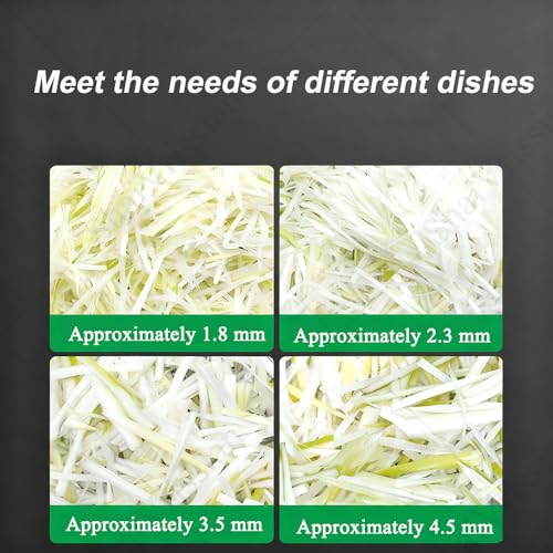 ShaiVrissian Picadora Automática De Cebolletas,Cortadora Eléctrica De Puerros,Motor De Alta Velocidad,Interruptor De Seguridad,Fácil De Limpiar,para Uso Intensivo En Cocina 2.3mm - imagen 8