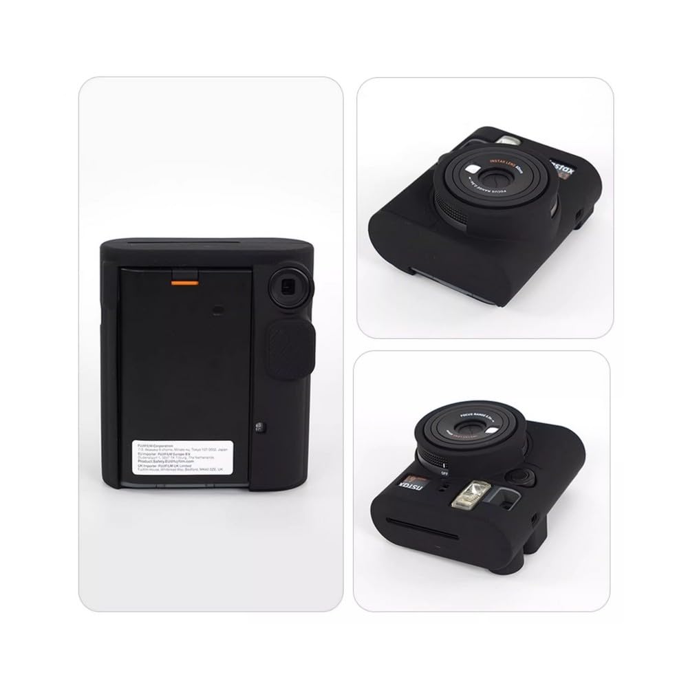 Miękki silikonowy futerał na aparat czarny gładki gumowy pancerz skórka osłona korpusu ochraniacz do aparatu Fujifilm Instax Mini 41 Instant Film