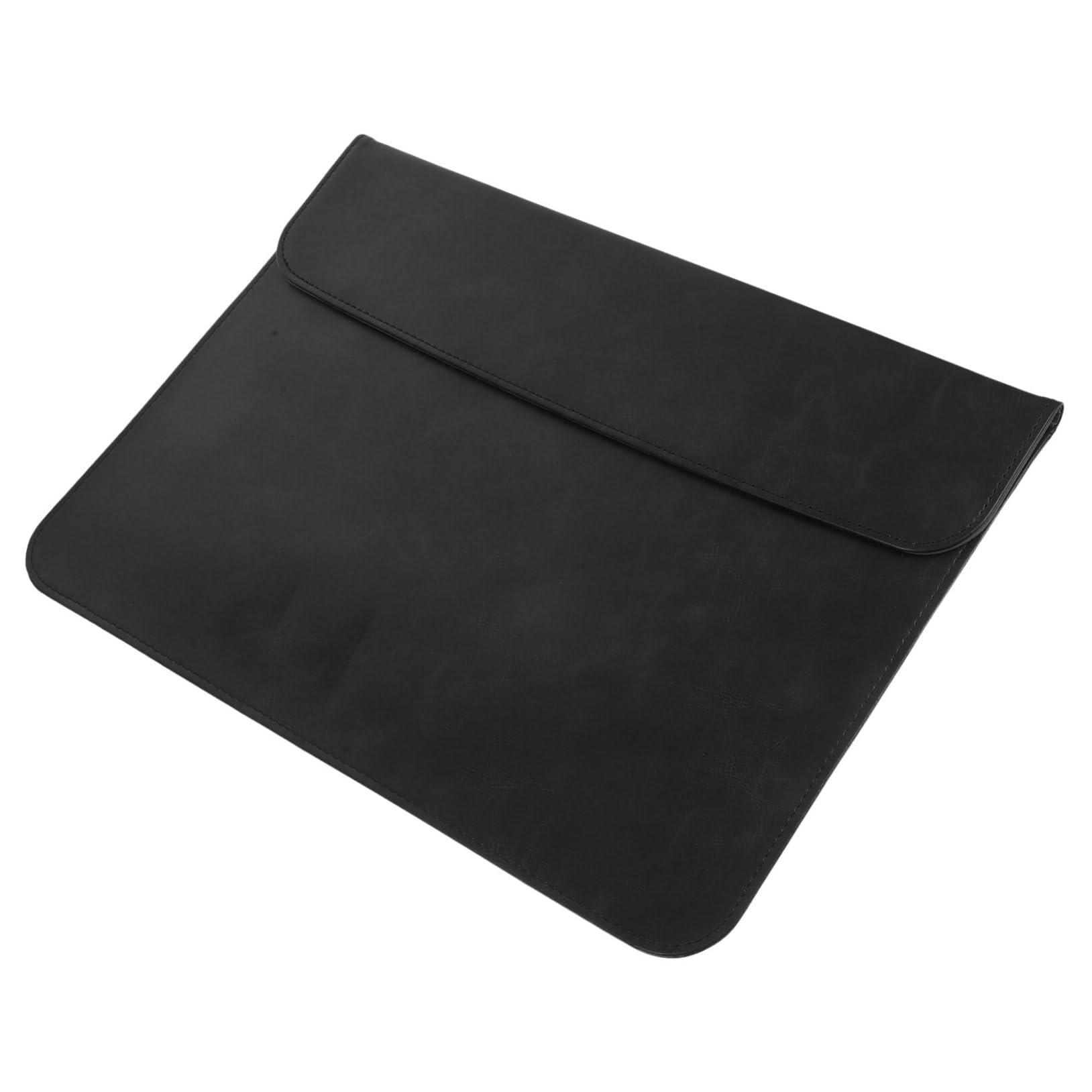 Estuche protector de computadora DOITOOL acabado cuero negro elegante 8