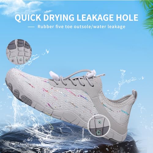 Image of Hike Barefoot Shoes for Womens Men Footwear,Pro Healthy&Non-Slip Water Shoe for Women Men, Wide Toe Running Shoes Boots Sneakers Unisex Designed for Walking,Running&Swimming Yoga, and Water Sports