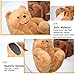 LELEBEAR Teddy Bear Slippers, Plush Animal Slippers Winter Warm Shoes (Red)
