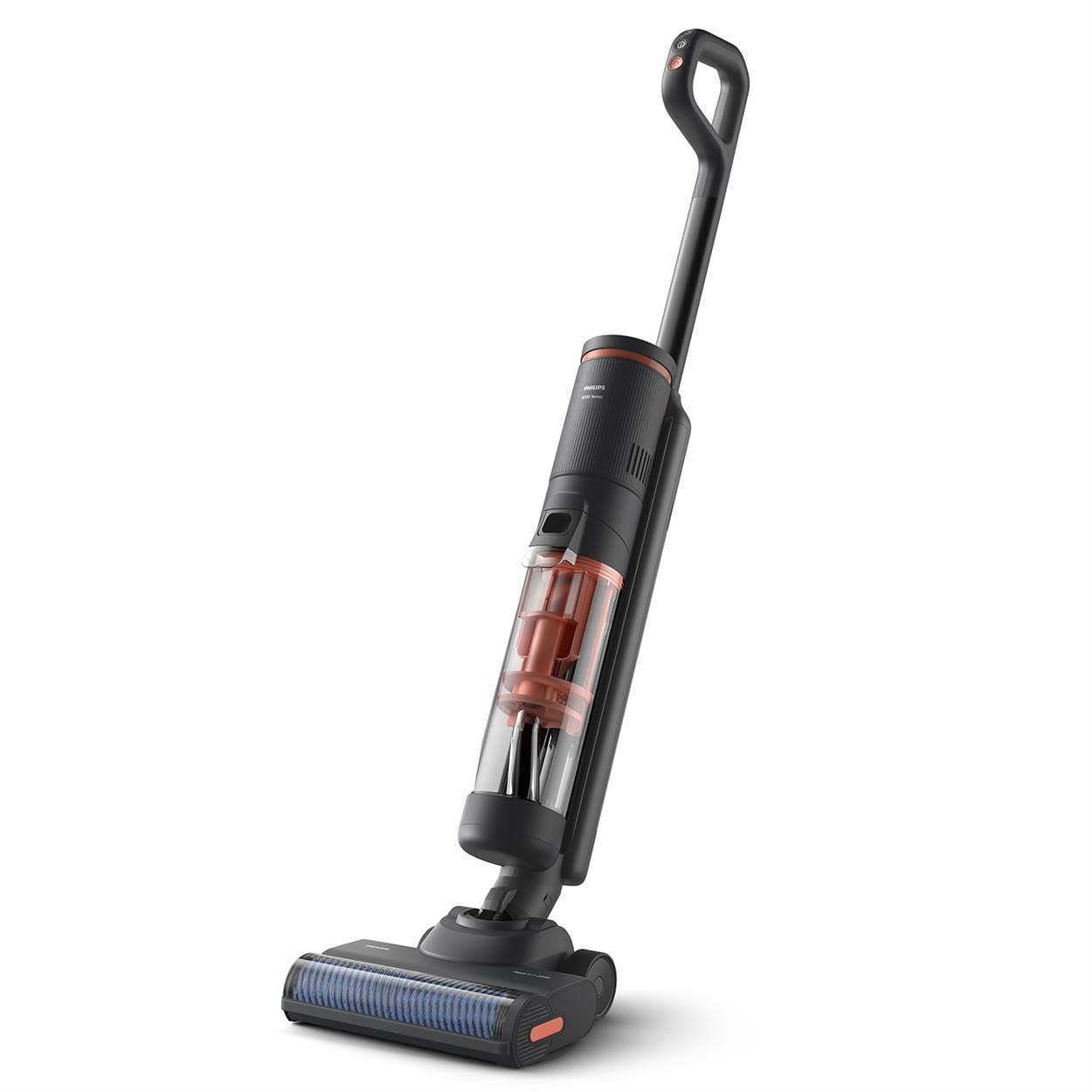 Philips 6000 AquaTrio Cordless 2-in-1 Vacuum&Wash main unit with handheld accessories