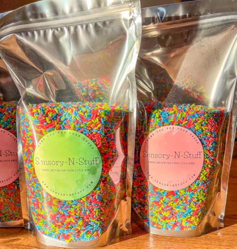 Image of Sensory Bin Filler for Sensory Table - Colored Rice for Sensory Play (Summer Rice)