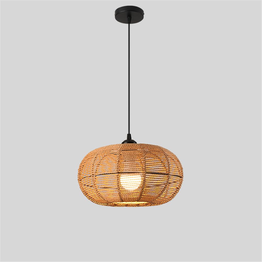SXECAEPS Modern creative chandelier Industrial Style Retro Hemp Rope Pendent Lamp Personality Creative Internet Bar Cafe Restaurant Bedroom Clothing Store Counter (J D30CM)