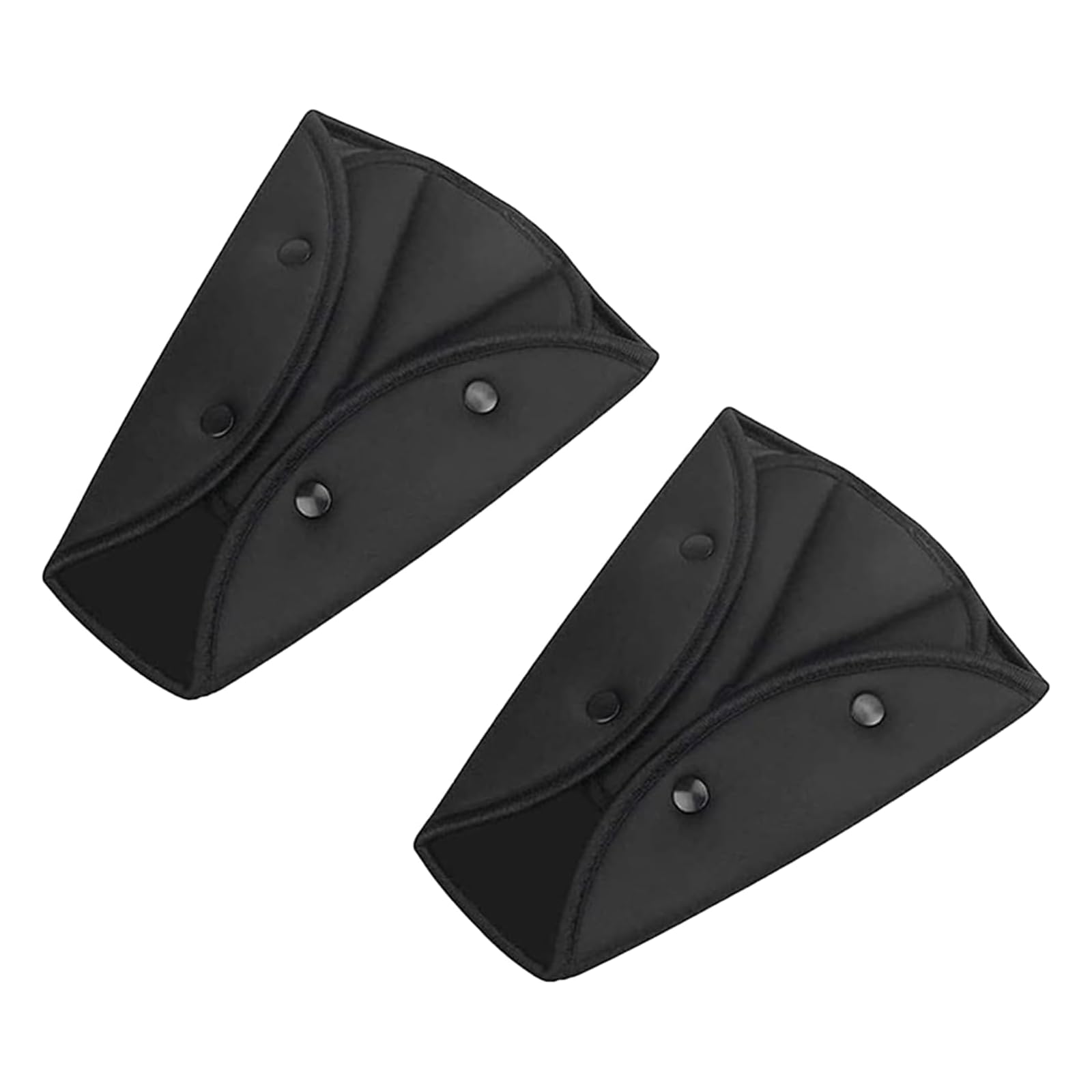 2 Piezas Ajustador de Cinturón de Seguridad de Coches Funda, para niños y adulto de Cinturón de Seguridad de Triángulo, Proteja los hombros, el cuello y el abdomen de niños y adultos(negro)