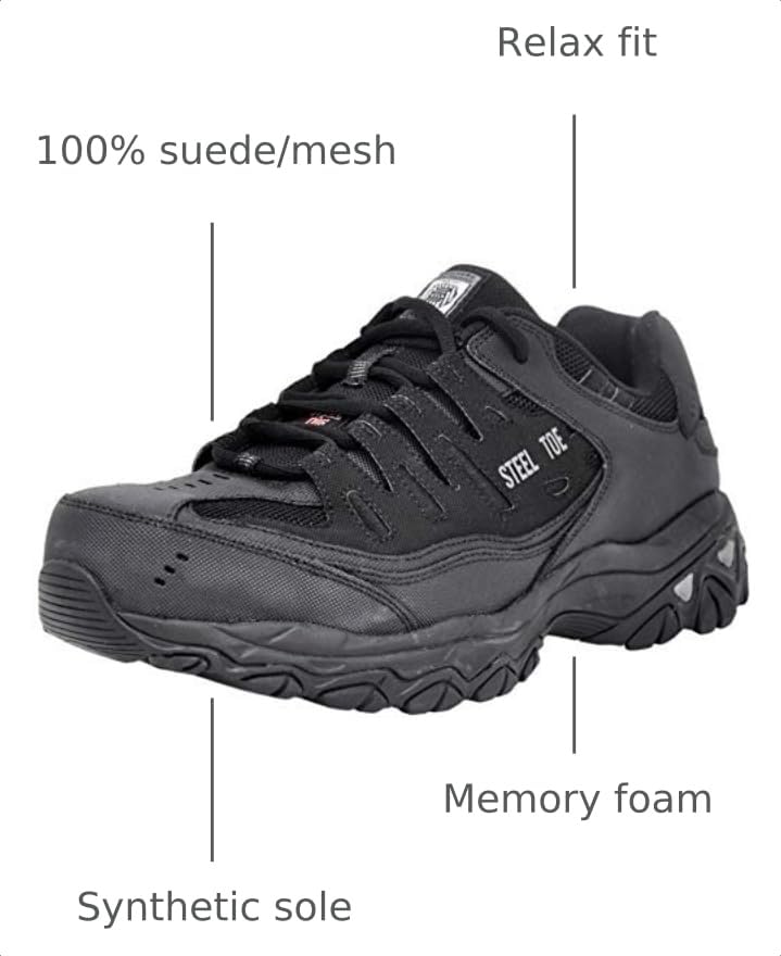 Image of Skechers Men's Cankton Steel Toe Construction Shoe - Electrical Hazard Rated, Memory Foam