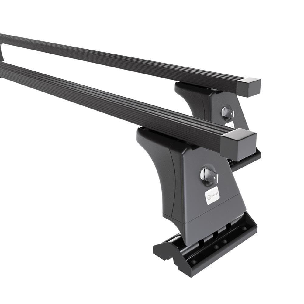 Mossa Portaequipajes de Techo adecuadas para Mercedes-Benz Vito W447 Furgoneta (2015- ) - baca para Coche - Barras para Techo de Coche - Acero Negro - Puntos de Montaje
