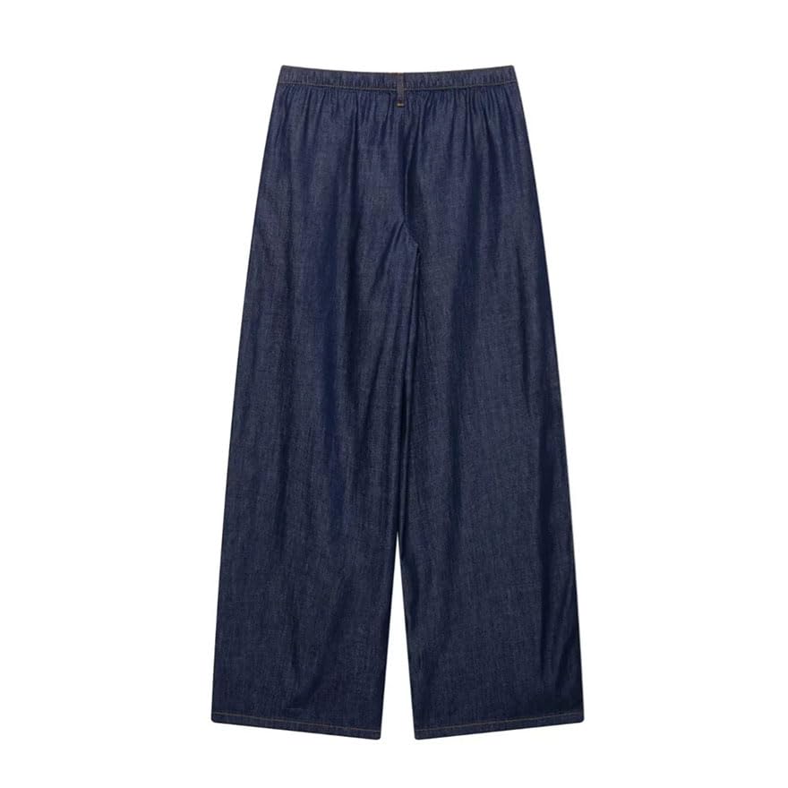 Ensemble de jeans amples en denim robuste à col revers chic