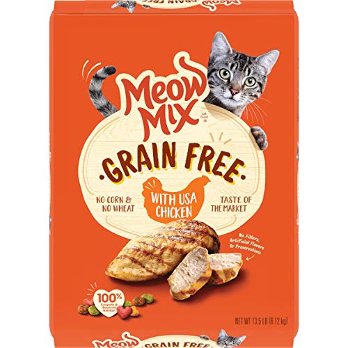 Meow Mix Grain Free Dry Cat Food, Chicken, 13.5 Pounds
