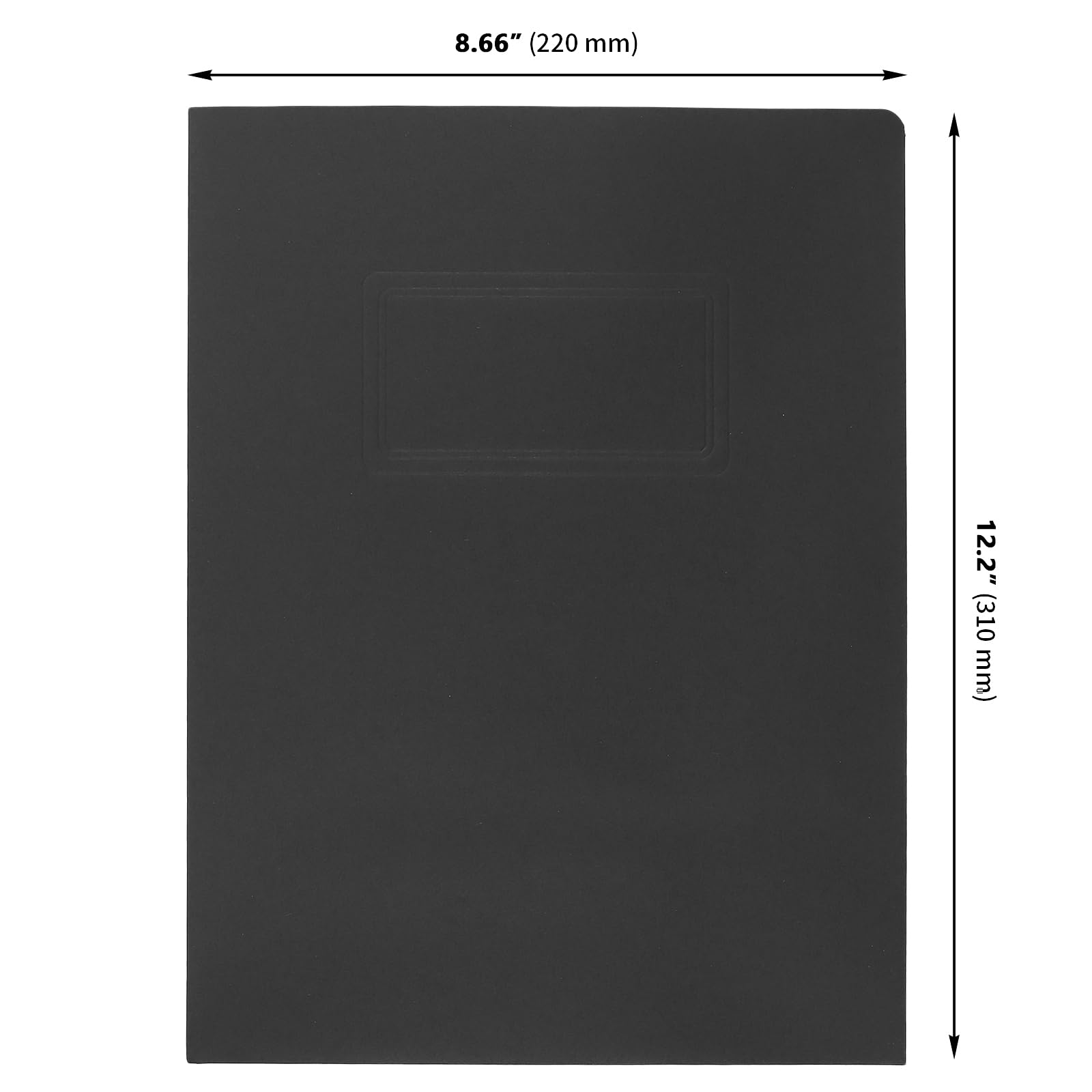MAKTSAM 25 PCS A4 Pocket Folders with Business Card Slot, Black Square Cut File Organizer for Office Restaurant, Home - Image 2
