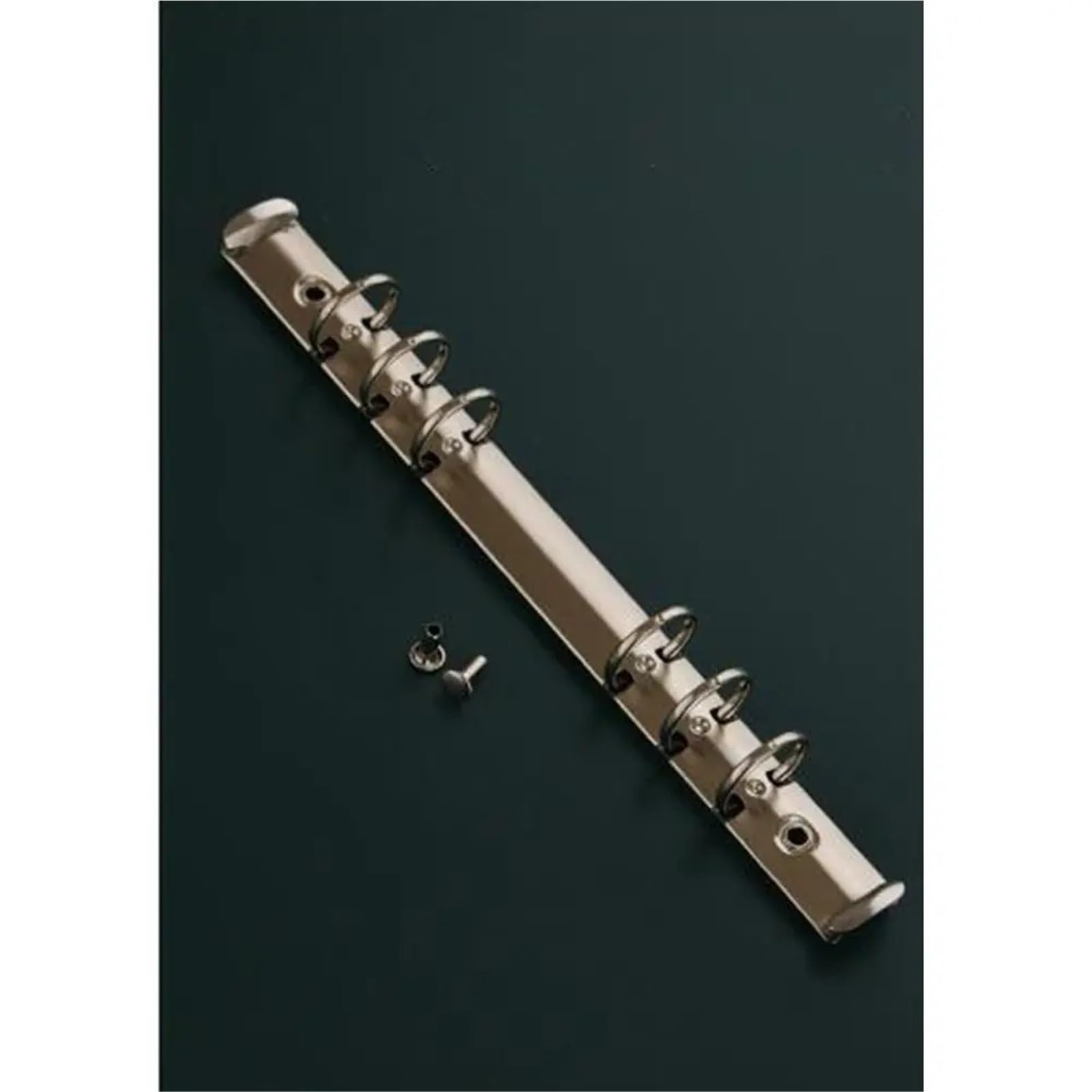 Raccoglitore ad anelli A5 Meccanismo raccoglitore 5 pezzi Clip in metallo fai-da-te for fogli sciolti con 6 fori(Silver-a6)