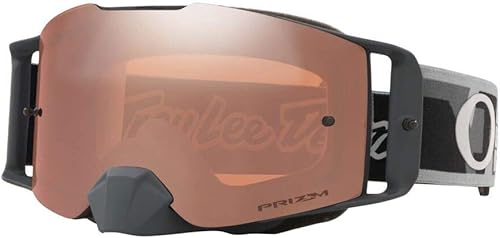 Oakley Front Line MX - Gafas de motocicleta todoterreno para hombre, diseño de confeti Stealth/Prizm MX negro/talla única