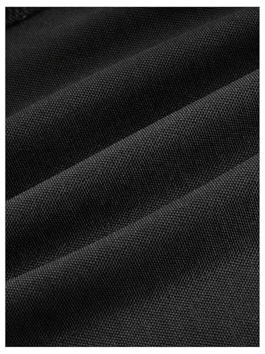 GORGLITTER Women's Bell Sleeve Off The Shoulder Tops Mesh Long Sleeve Ruched Halter Crop Top4