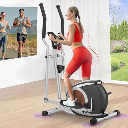 Bicicleta Elíptica Magnético, Máquina Elíptica Ultra-Silenciosa para Casa Soporte Fitness App,...