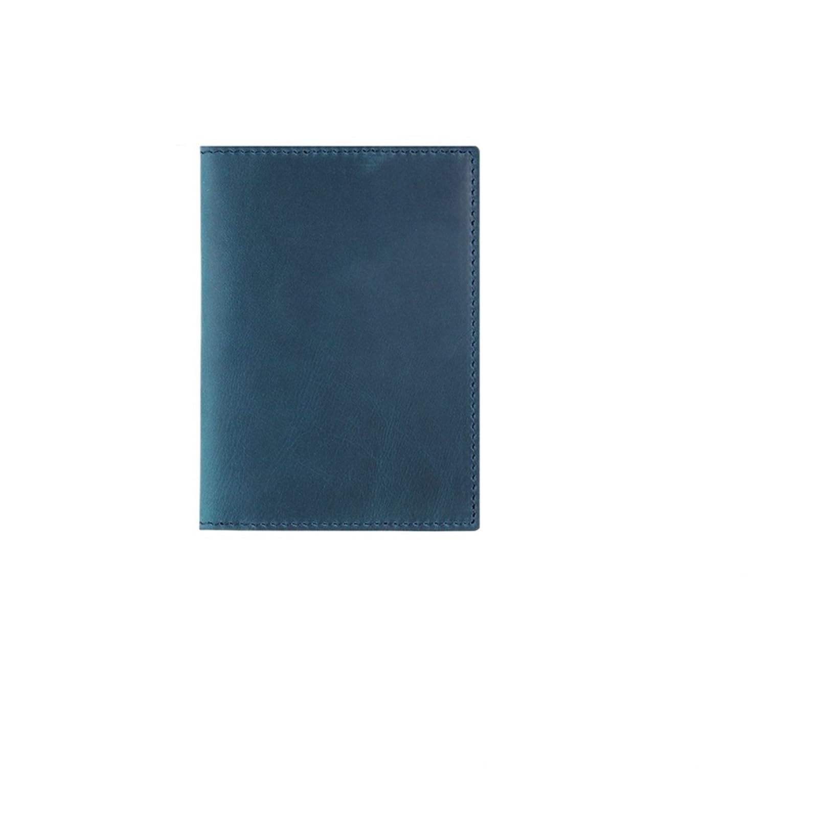 1 Billetera de Cuero for Pasaporte for Hombres y Mujeres - Funda de Viaje de Piel de Vaca Vintage con Tarjeta(Blue)