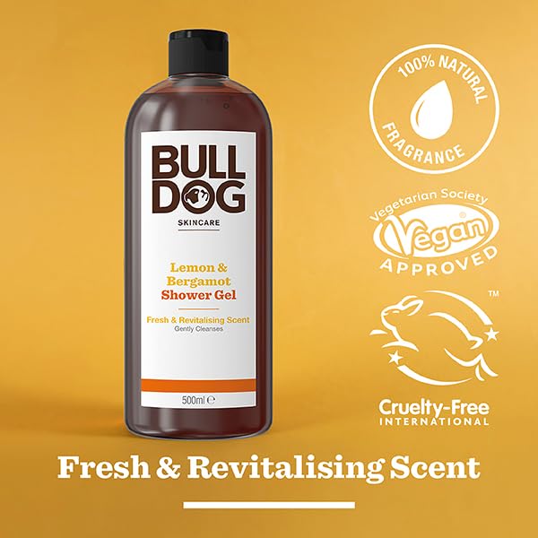 Bulldog Skincare Multi-Fragrance Shower Gel Giftset | Shower Gel for Men Pack of 4 x 500ml | Vegan Friendly Shower Gel - Image 8