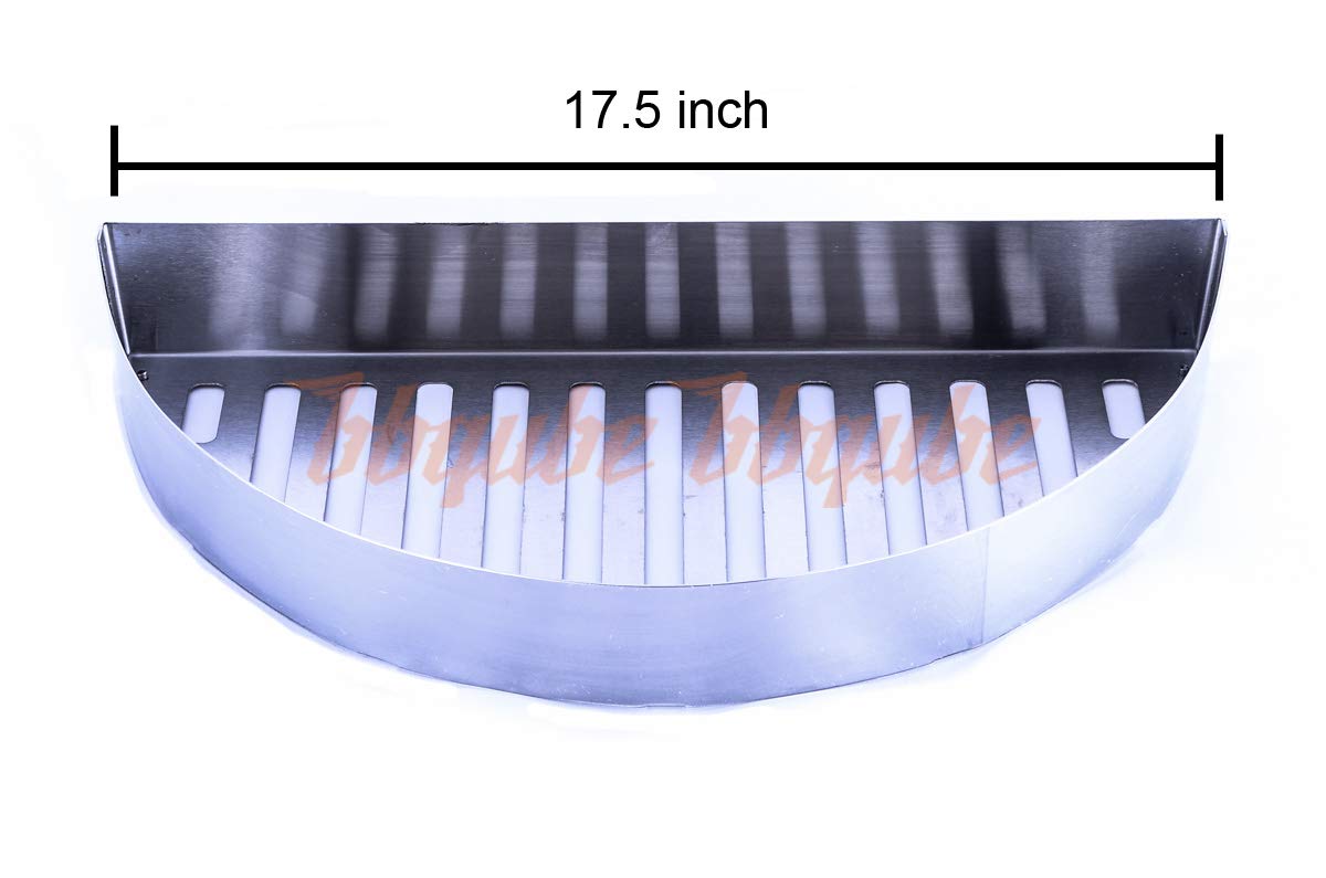 Buy Half Moon Searing Tray Stainless Charcoal Ash Basket for Char