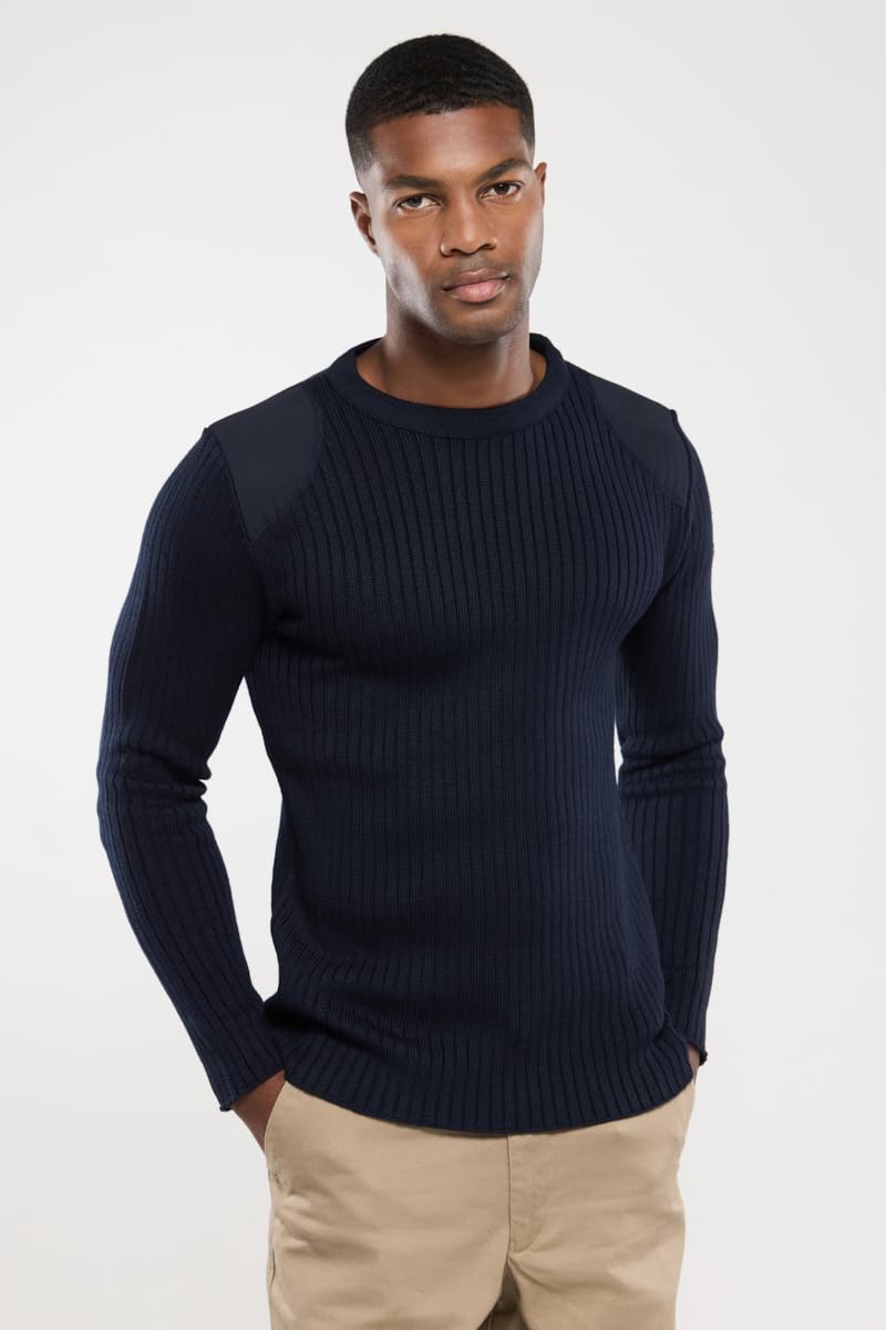 Armor Lux Męski sweter Marin "Binic" Homme, niebieski (D85 Rich Navy Blue D85 Rich Navy), L EU, Niebieski (D85 Rich Navy Blau D85 Rich Navy), L