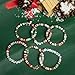 Artlunar 6 Pack Christmas Bracelets: Joy & Merry Candy-Style Stacks for Women & Teens - Perfect Christmas Gifts - Age 3 to Adult