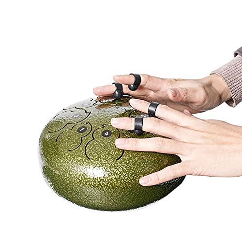 Tambour à langue en acier, instrument de percussion à tambour Handpan 8 notes de 8 pouces avec sac de transport, livre… - Les Beatles, Paul McCartney, John Lennon, RIngo Starr, George Harrison Tambour à langue en acier, instrument de percussion à tambour Handpan 8 notes de 8 pouces avec sac de transport, livre… – Image 7