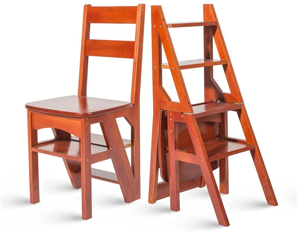 LUNEZY Sgabelli con gradini Sgabelli con gradini per Bambini Sedia Pieghevole Scaletta a Quattro gradini a Doppio Uso (Color : A)