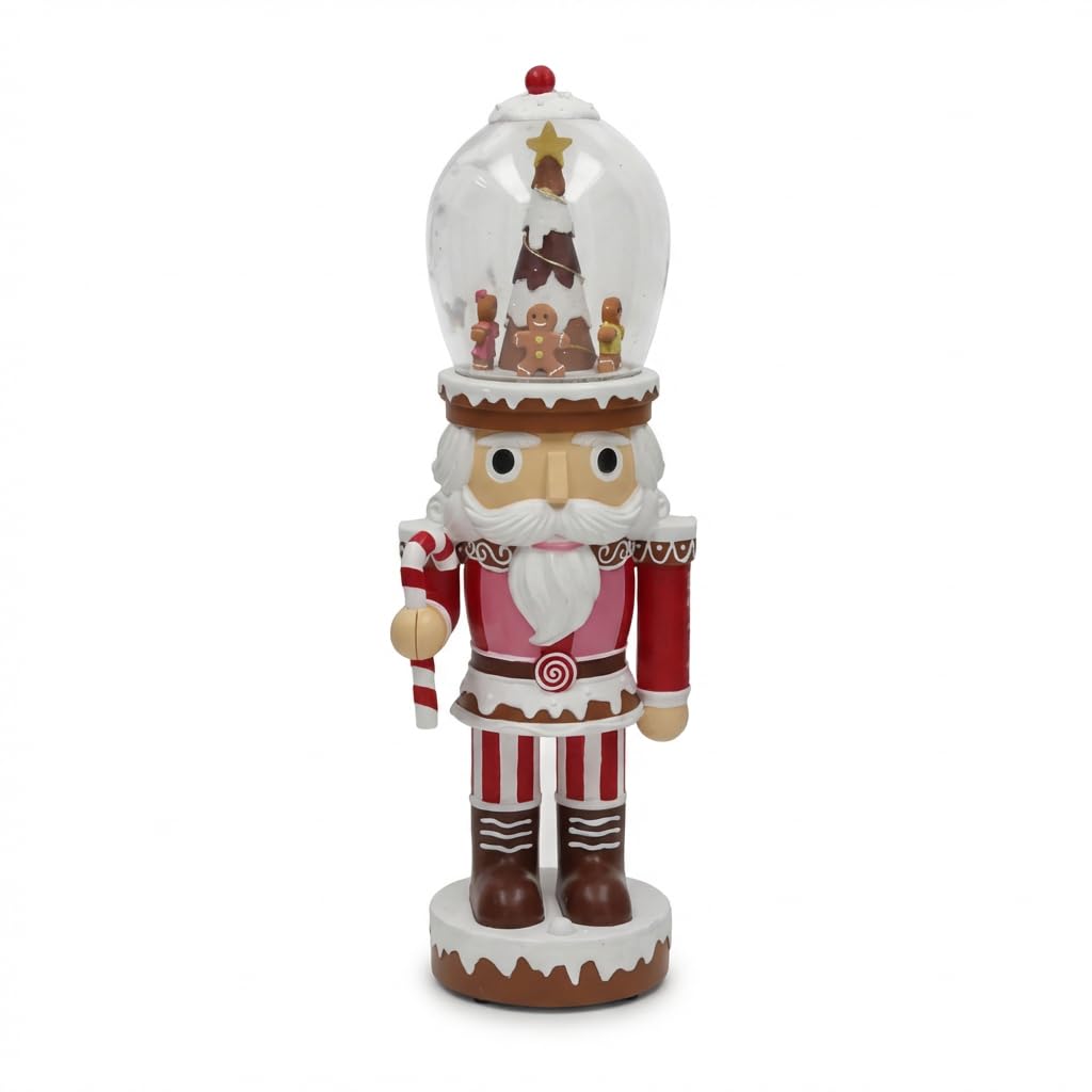 KAROLINE&CO. Weihnachtsdeko Nussknacker Figur – Elegante Weihnachtsdekorationen – 40 cm Nussknacker mit Licht, Musik und Bewegung
