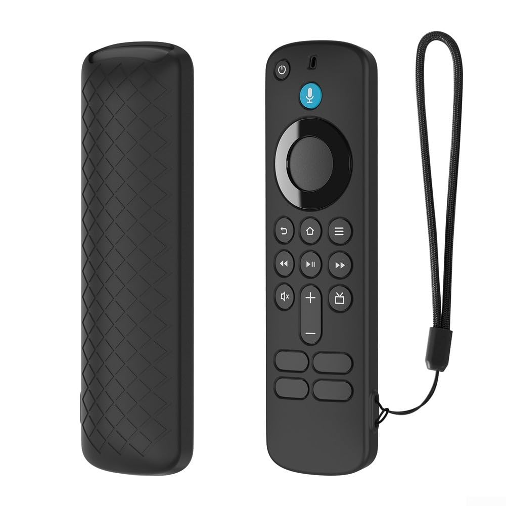 Cover in silicone di qualità per Fire Tv-Stick 4K, HD, modello più recente, resistente agli urti, testurizzato antiscivolo, vestibilità aderente, facile accesso ai pulsanti (verde di notte)