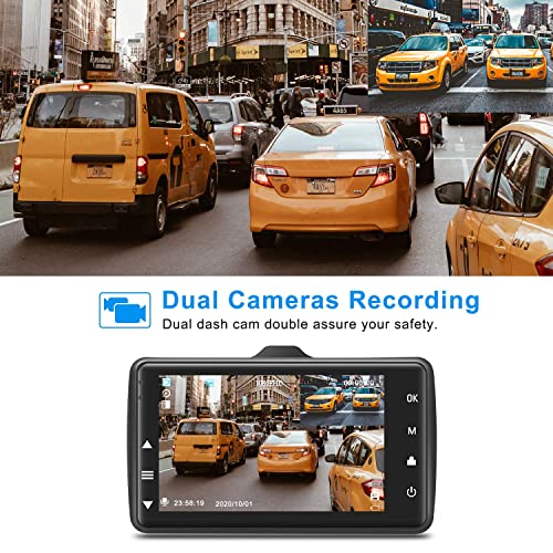 ZhiRoad Dashcam für Front- und Heckaufnahmen im Auto