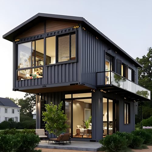 2-Storey Prefab Tiny Home- Expandable Modular Container House| Luxury Portable steelVilla with Bedroom, Kitchen & Bathroom | Foldable Mobile Prefabricated House for Living.Office, or Guest Cabin - Image 4