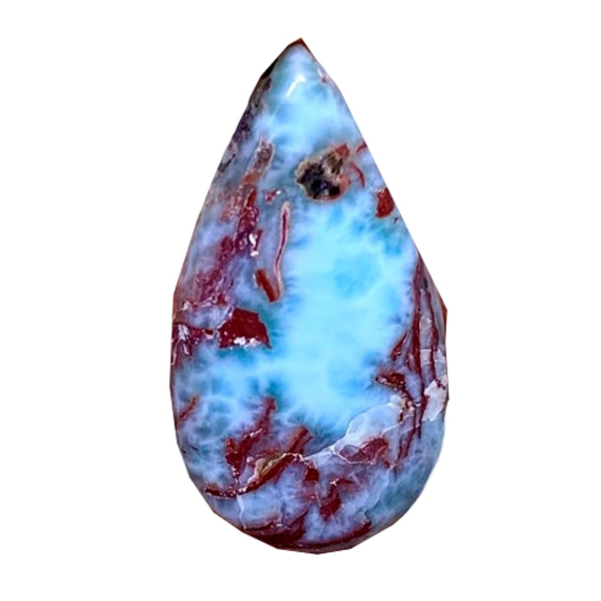 Larimar cabochon poire pour créer un pendentif unique en pierre naturelle - 6