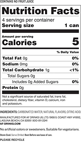 Free Af Tasting Pack | Non Alcoholic Sparkling Cocktail | Gluten Free & Low Calorie | 6 Pack | 8.4 Fl Oz Cans #TOP7