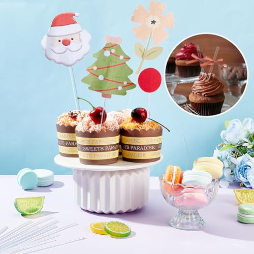 AHANDMAKER 55Pcs Acrylic Lollipop Sticks Flat Clear Sticks for Cake Toppers Clear Sticks Reusable Ice Cream Stick for DIY Crafts Cake Pops for Candy Chocolate Cookie Dessert - Image 4