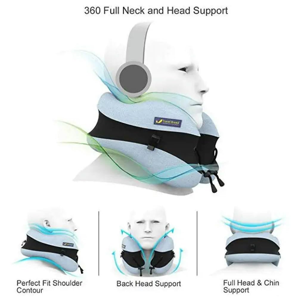 ZXLIHS NYSDM Cuscino da Viaggio a Forma di U per Cuscino per Il Collo in Memory Foam Accessori da Viaggio Cuscini Comodi per Il Sonno Tessili per la casa 5 Colori