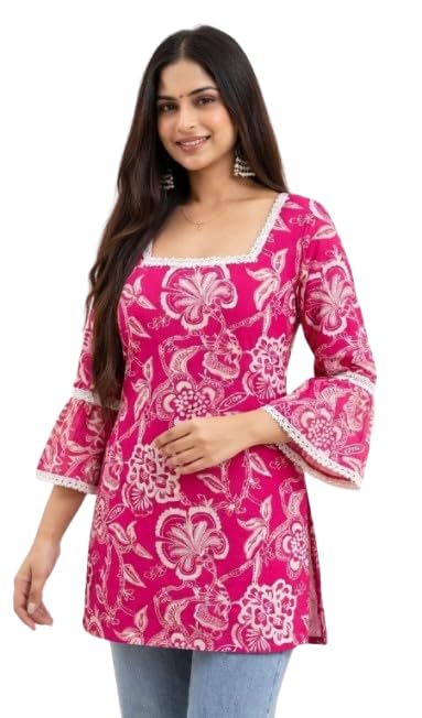 Image of Women's and Girls Short Kurti in TopsTunic | Ladies Ethnic Tunic