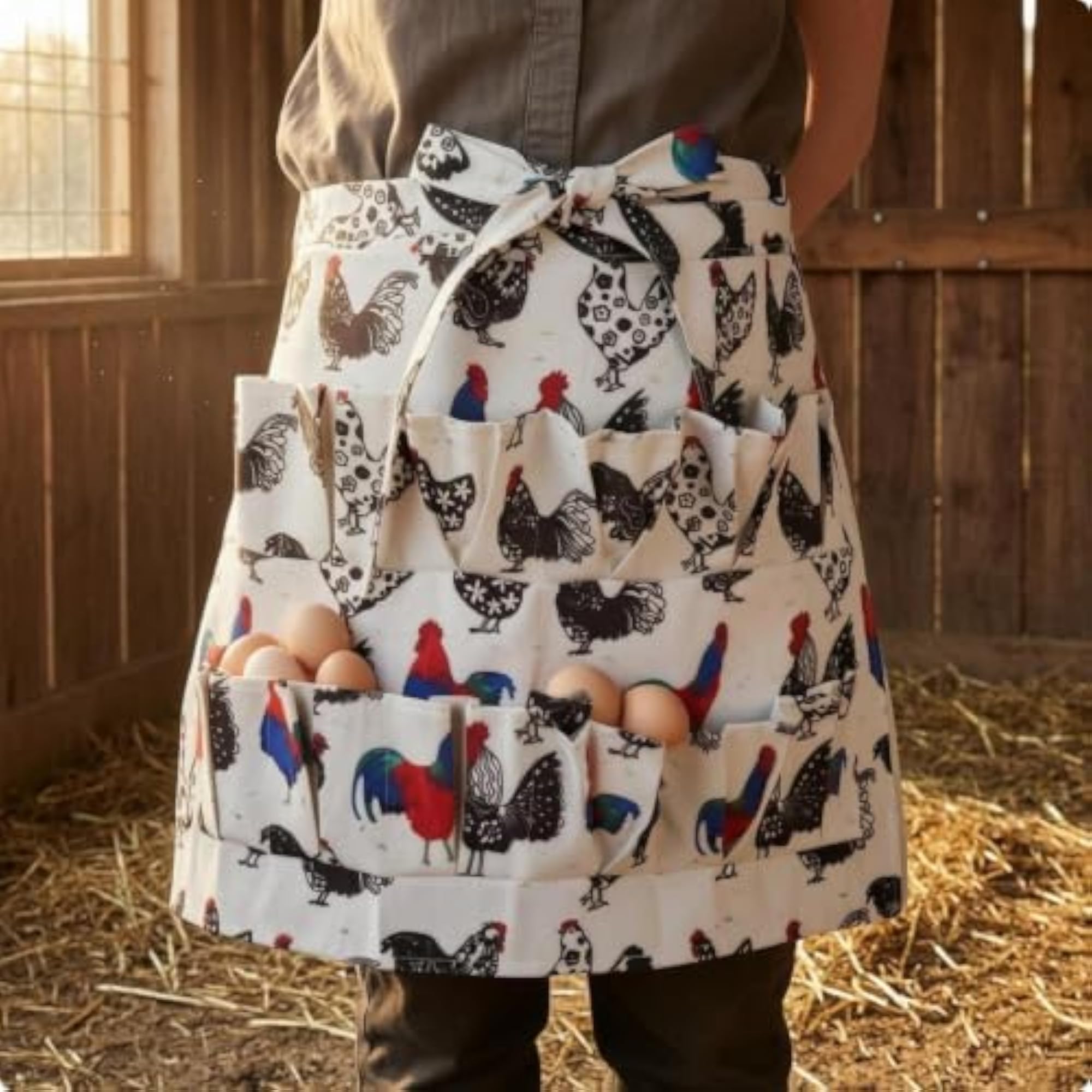 Egg Collecting Apron Multiple Pockets