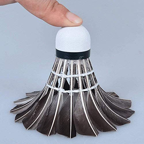 ZHENAN 12-Pack Black Goose Feather Badminton Shuttlecocks with Great Stability and Durability Goose Feathers Badminton Balls,Hight Speed Badminton Birdies Balls - Thumbnail 5