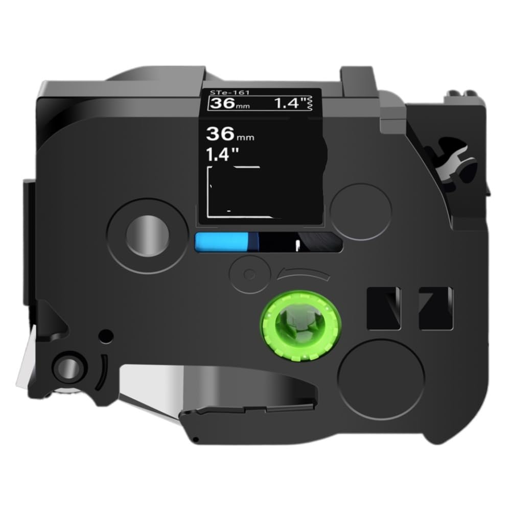 Nastro per etichette nero su trasparente non adesivo compatibile con stampanti per etichette STe 18mm 24mm 36mm 161 151 141 Materiali di consumo per stampante(36mm)